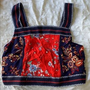 paisley print crop top